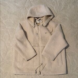A.L.C. Cozy Cream teddy Sherpa Hooded Jacket